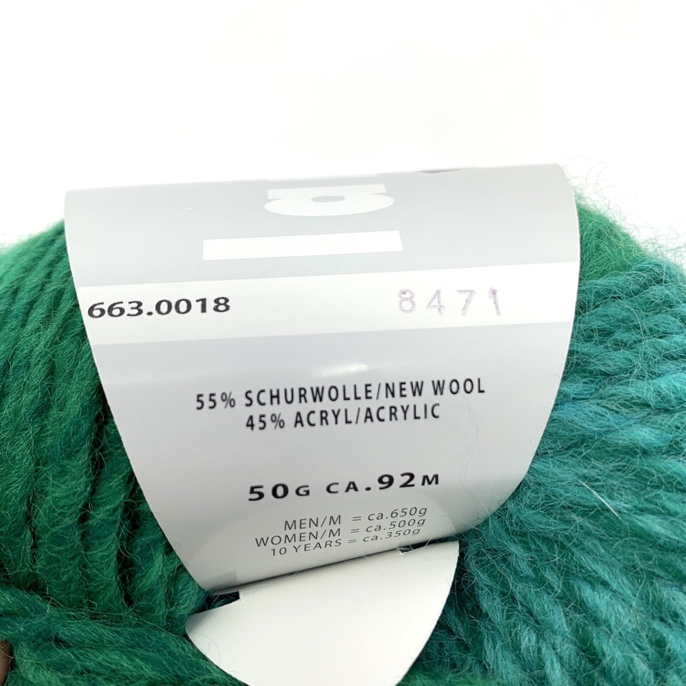 Lang Yarns Tosca 1 Ball Wool Acrylic Striping Bulky Green Blue 50 g 100 yds - Picture 3 of 5